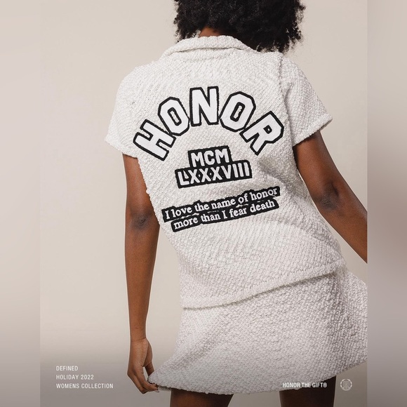 Honor the Gift White Private School Knit Wrap A-line Mini Skirt NEW - Picture 2 of 6